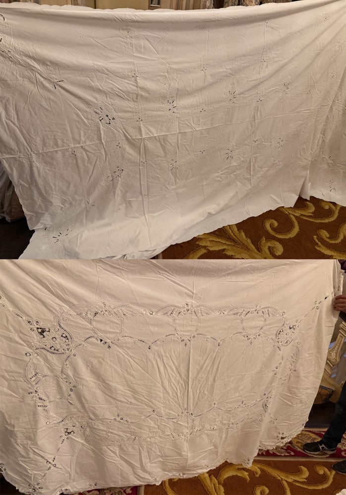 COTTON TABLECLOTH: Cotton Table Cloth (131" x 67")