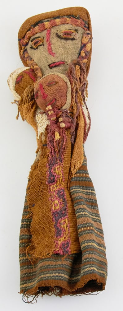 Chancay Burial Doll, Pre-Columbian Textile: Chancay burial doll, Pre-Columbian textile, 9 1/2" x 3". Provenance: Estate of David and Sarah Martin, Montecito, California.
