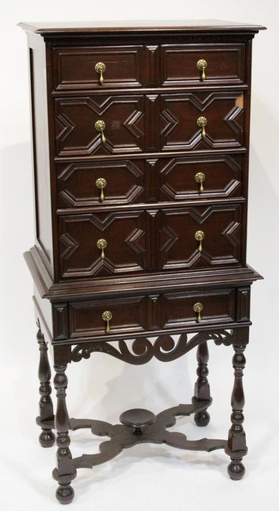 Mahogany Five-Drawer Chest with Paneled Front (1 of 11)