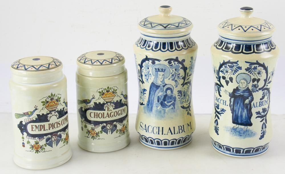 Two Pair of Dutch Delft Apothecary Jars (1 of 15)