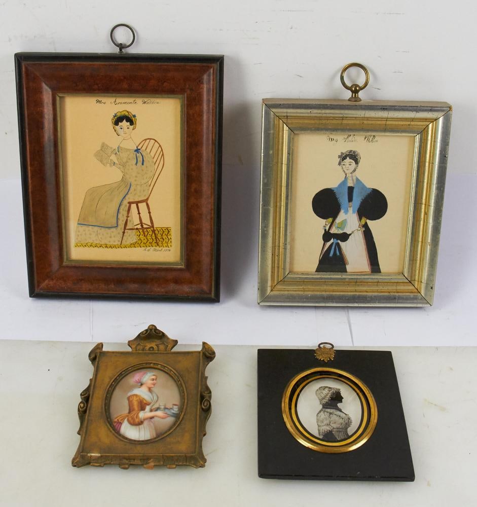 19thC Framed Miniature Portraits (1 of 1)