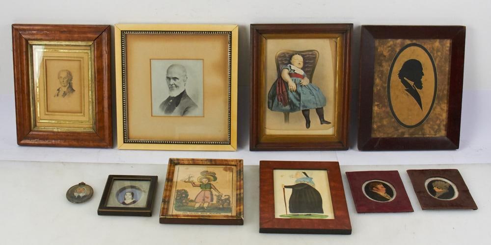 Framed Antique and Vintage Portraits, Silhouette (1 of 1)