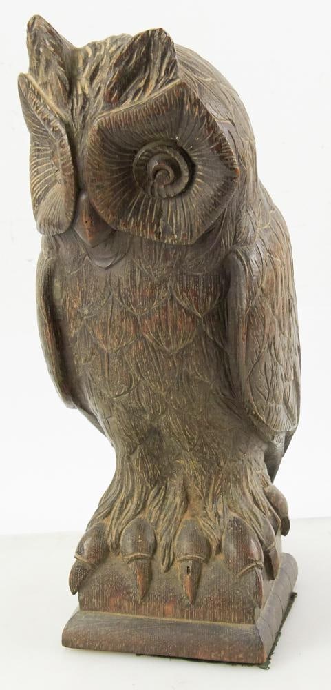 Hand-carved Oak Sculpture of Owl (1 of 8)