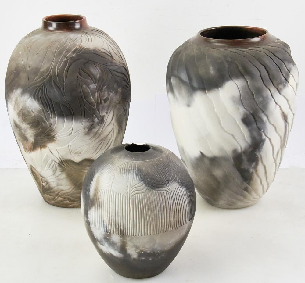 Nancee Meeker Raku-style Studio Art Pottery Pieces (1 of 9)