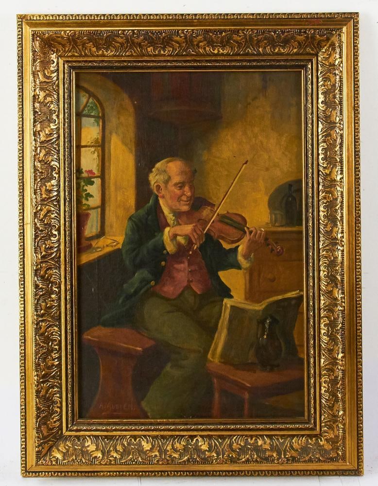 Alexander Austen, Violinist, Oil on Canvas (1 of 1)