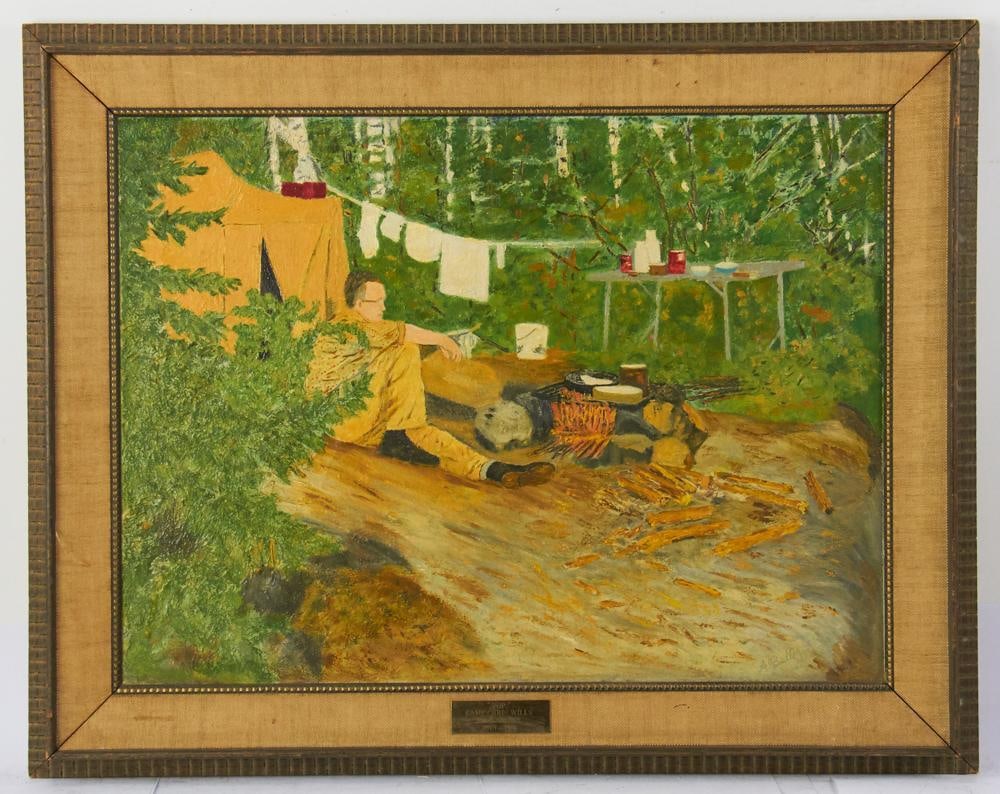 A. Bullen, Pop Camp Chris Wills Temagami, Oil on Canvas (1 of 1)