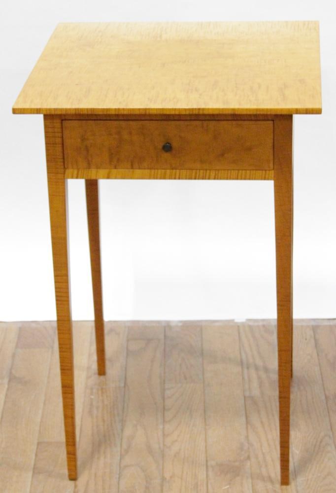Vintage Tiger Maple Single-drawer Stand (1 of 8)