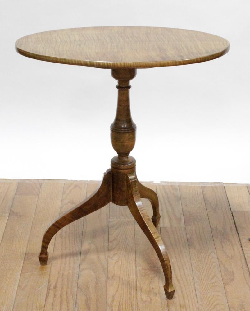 Tiger Maple Tip-top Candle Stand (1 of 8)