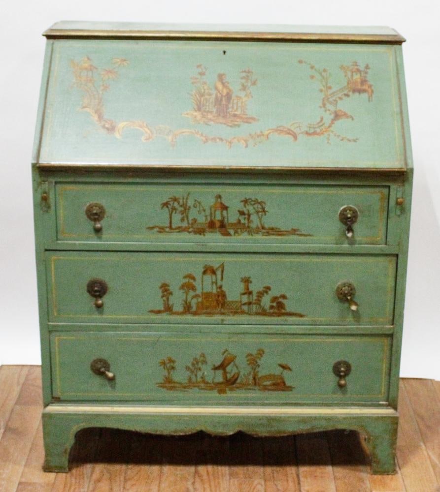 Vintage Painted Drop-front Desk, Osborn and Irwin (1 of 6)