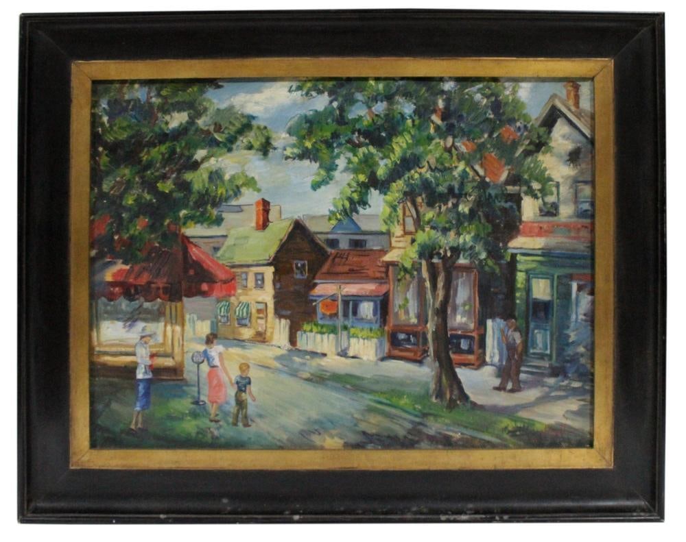 Rockport Dock Square "Waiting", Oil on Canvas (1 of 2)