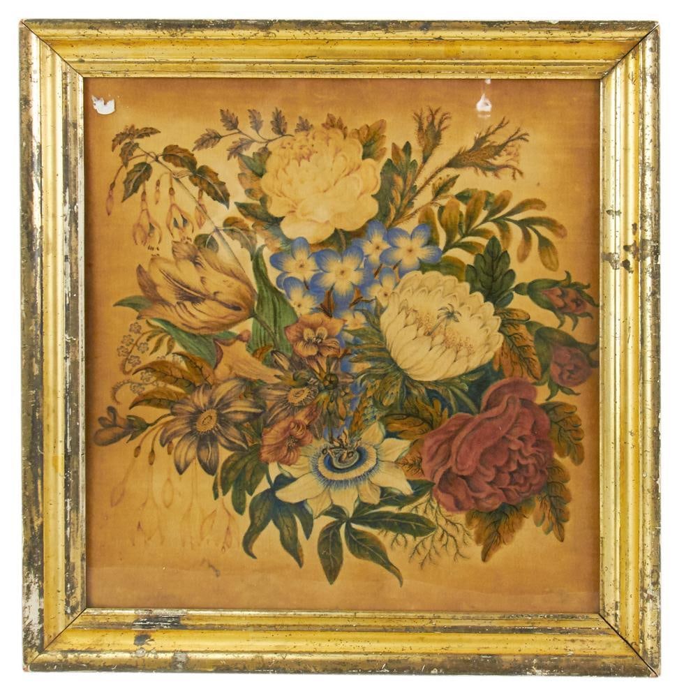 Early 19thC Theorem with Flowers (1 of 8)