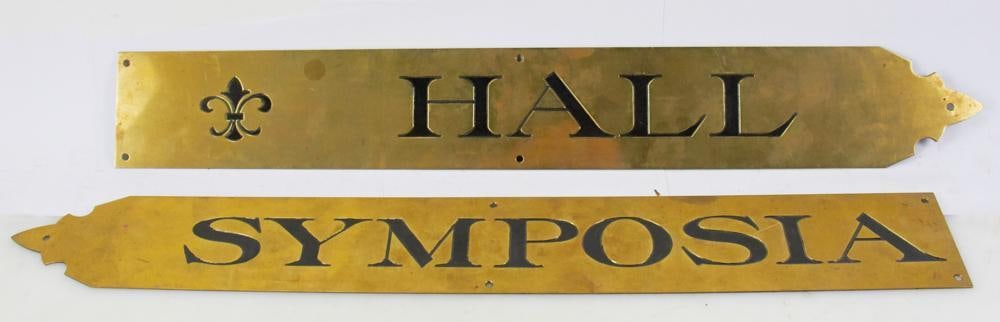 Solid Brass Two-piece Sign with Enameled Lettering (1 of 8)