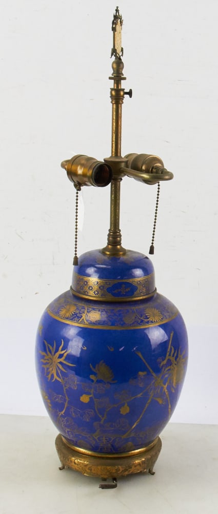 Chinese Porcelain Ginger Jar Two-Light Lamp (1 of 10)
