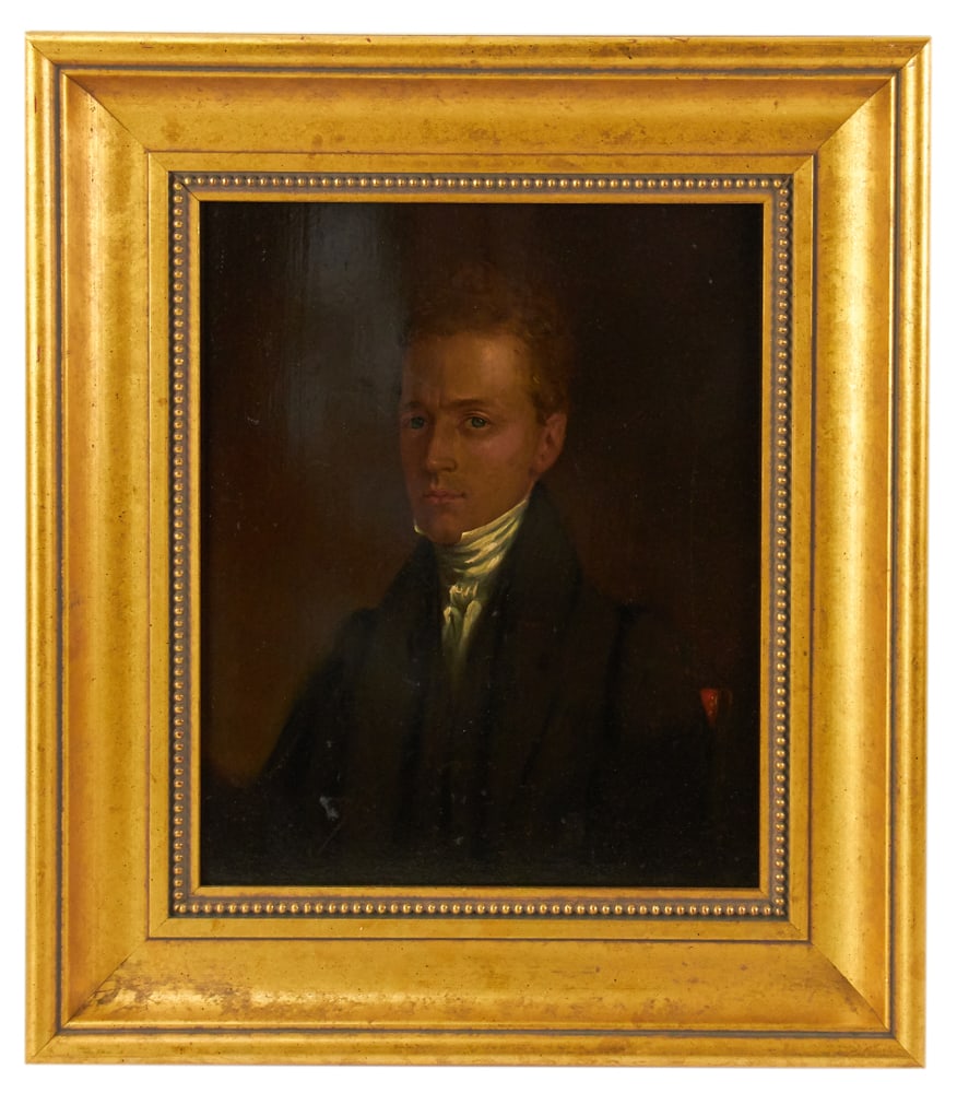 Early 19thC Portrait of a Young Man, Oil on Panel (1 of 6)
