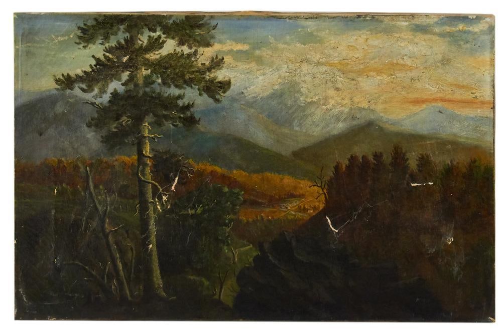 19thC Hudson River Landscape, Oil on Canvas (1 of 4)