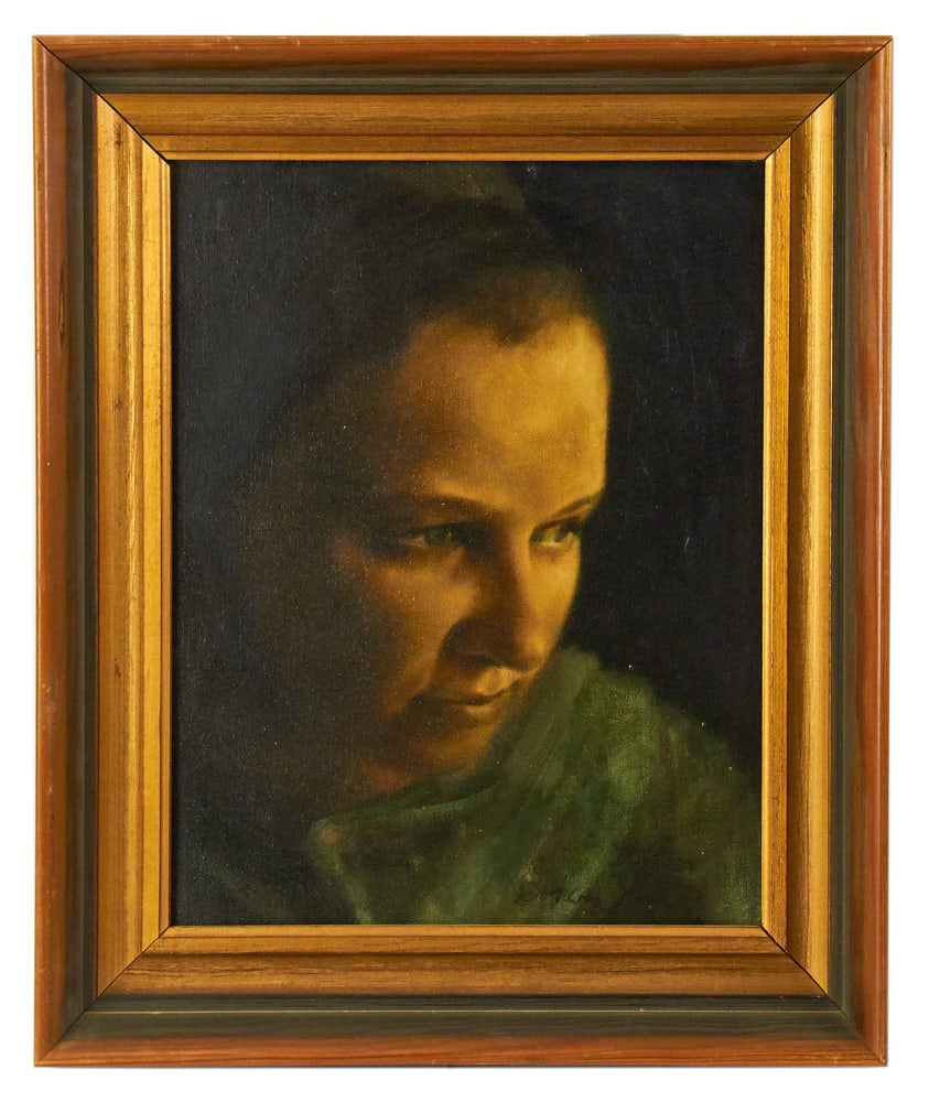 Scott Duncan, Portrait of Young Woman, Oil on Canvas (1 of 7)