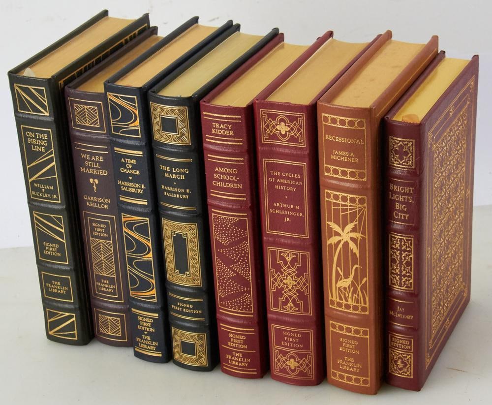 Group of (8) 1st Edition Leather-bound Books (1 of 9)