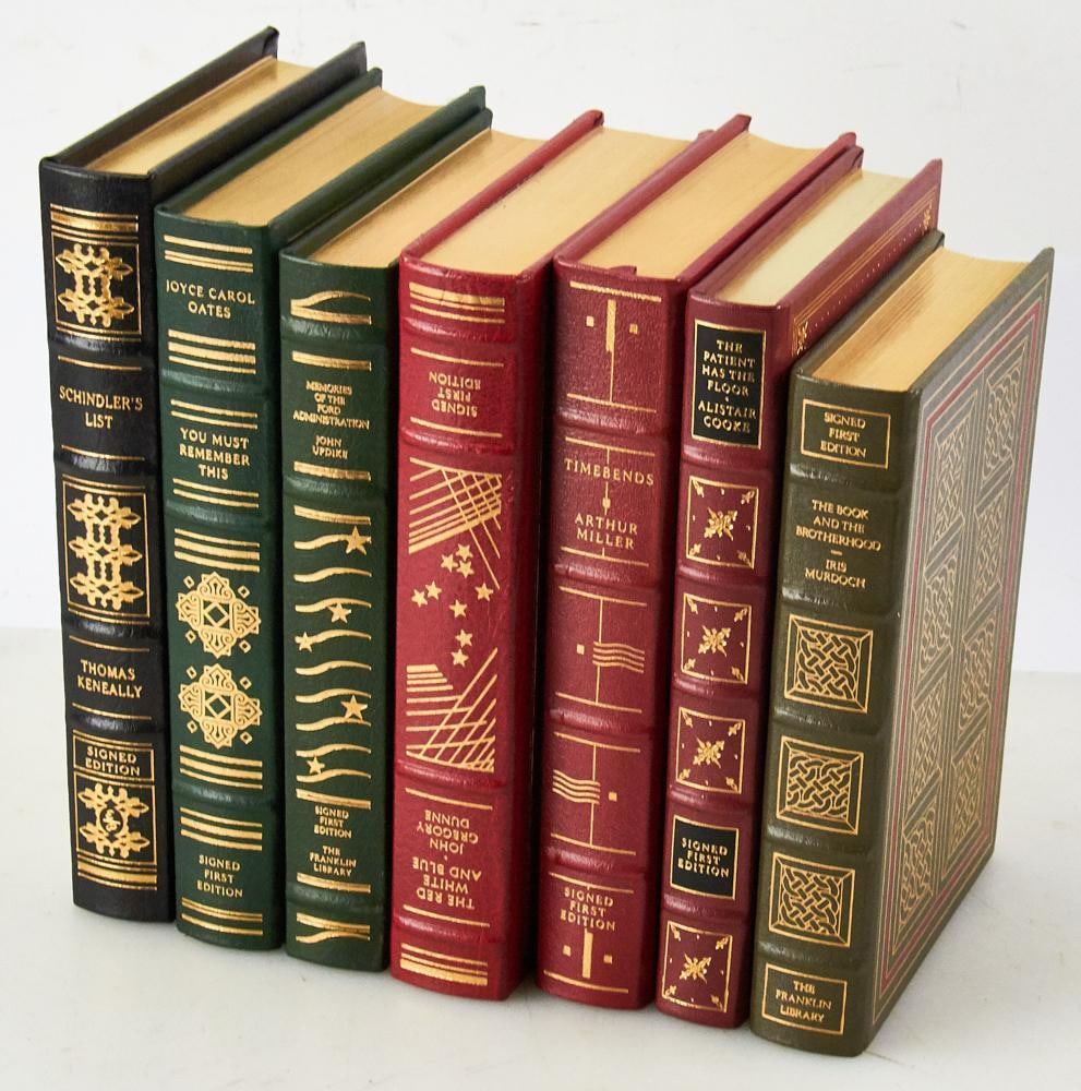 Group of (7) 1st Edition Leather-bound Books (1 of 19)