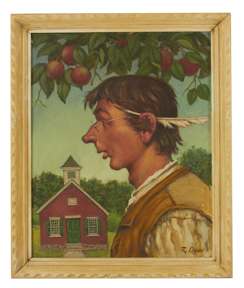 R. Logan, Featherhead Schoolhouse Portrait, Oil on Board (1 of 8)