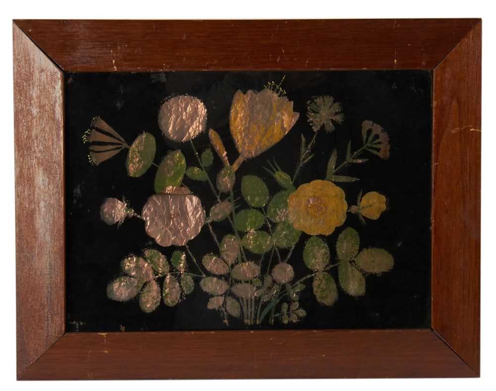 Early Tinsel Painting, Deaccessioned American Folk Art (1 of 7)