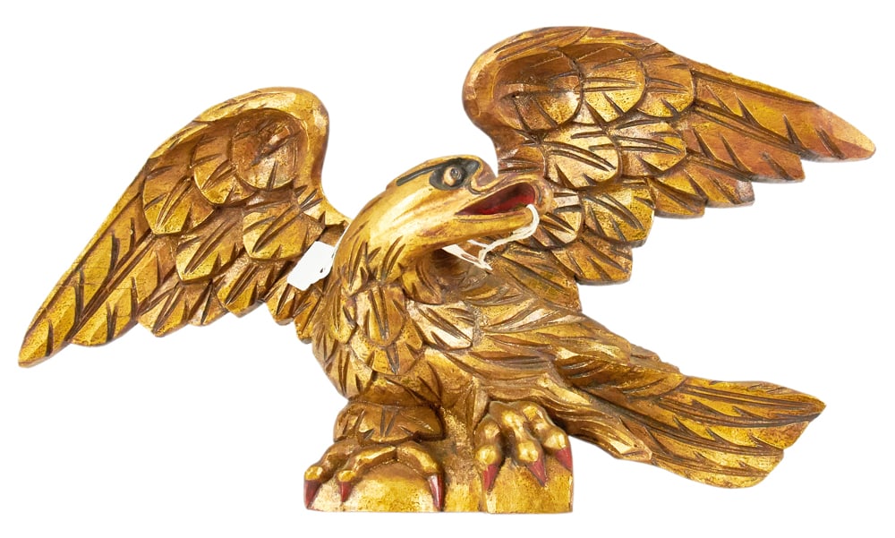 Vintage Hand-carved American Eagle with Gold Paint (1 of 6)