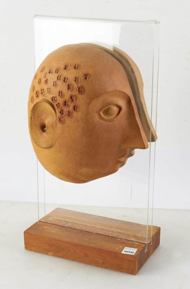 David Gil, Vermont Bennington Potters, Split Head Sculpture (1 of 8)