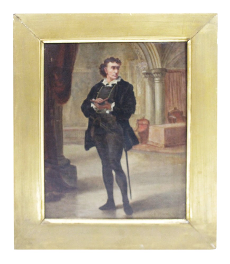 Portrait of Actor with Script in Hand, Oil on Canvas (1 of 3)