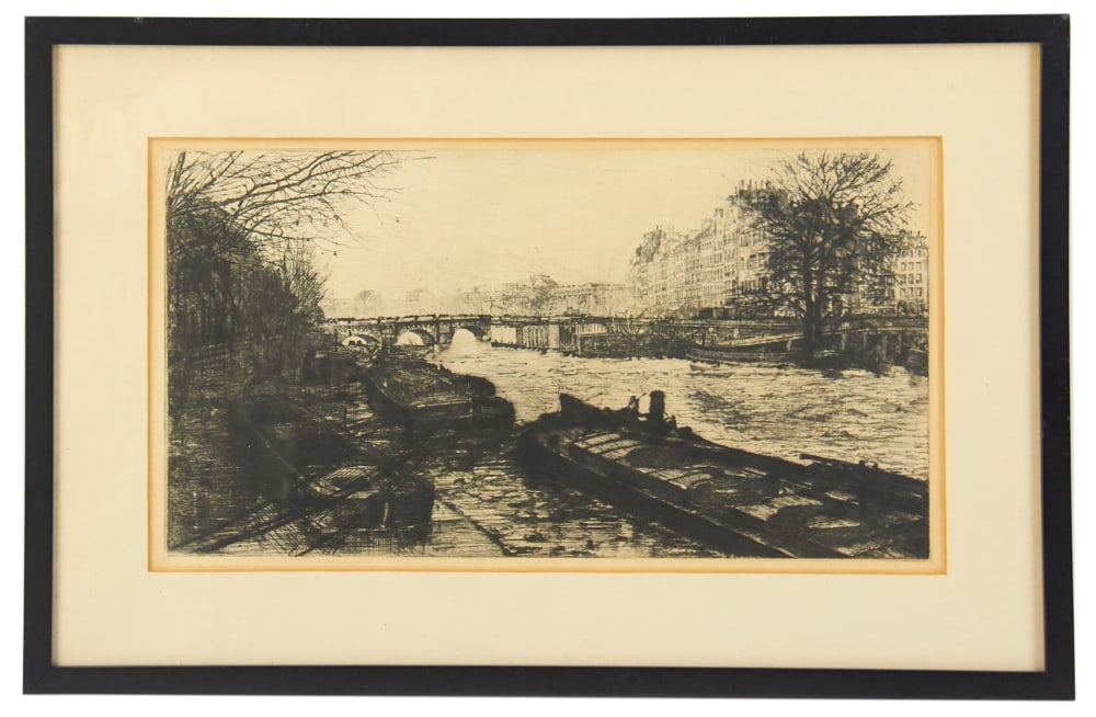 George Hand Wright, River Scene, Etching, C1910 (1 of 7)