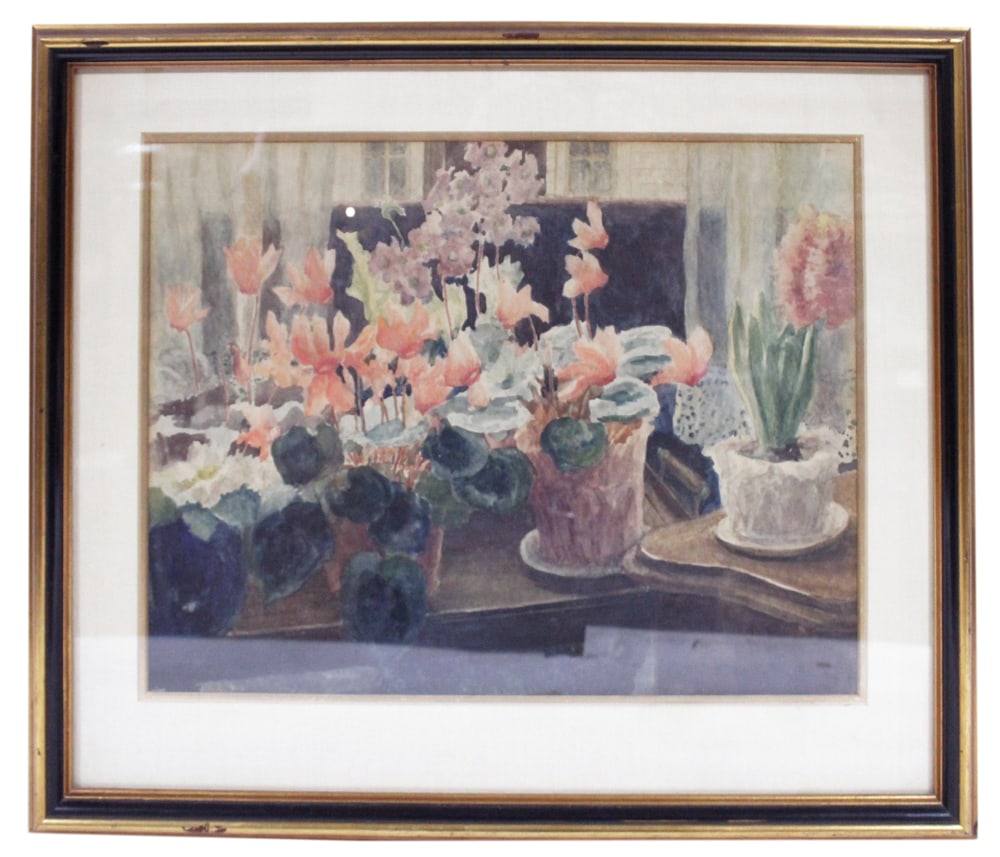 C. Bertram Hartman, Floral Still Life, Watercolor (1 of 3)