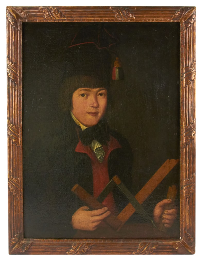19thC Portrait of Naval Student, Oil on Canvas (1 of 8)