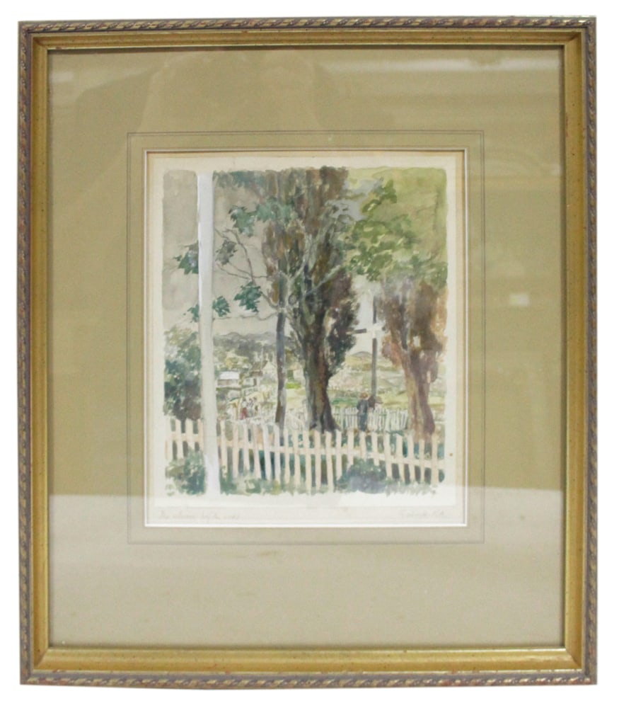 George Wright, "The Shrine by the Road", Watercolor (1 of 3)