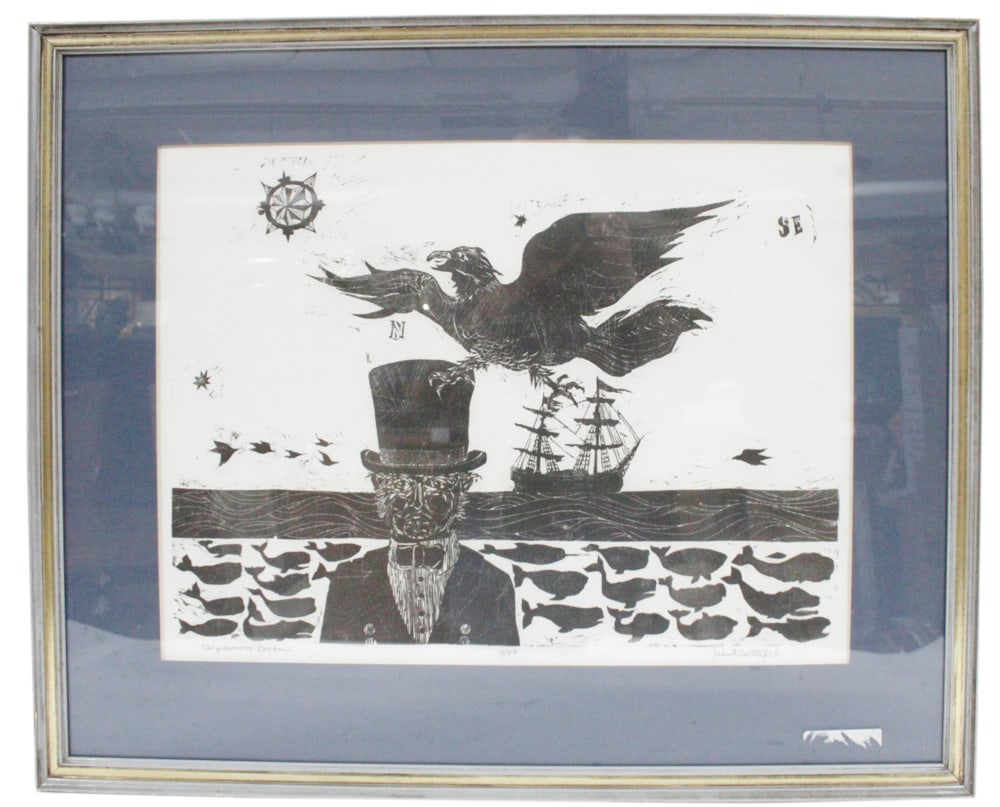Ship Owner's Dream, Block Print (1 of 2)