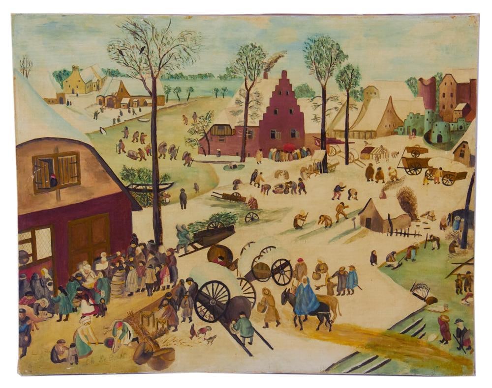 C.B. De handt, Scenes of Rural American Life, Oil on Canvas (1 of 3)