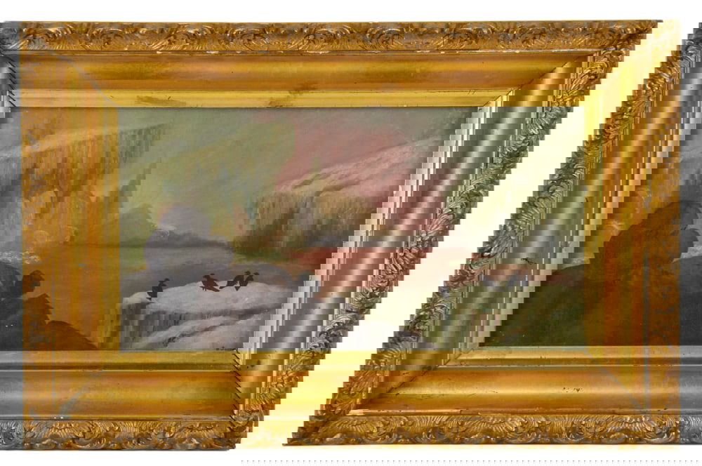 American School 19thC Arctic Scene, Oil on Canvas (1 of 7)