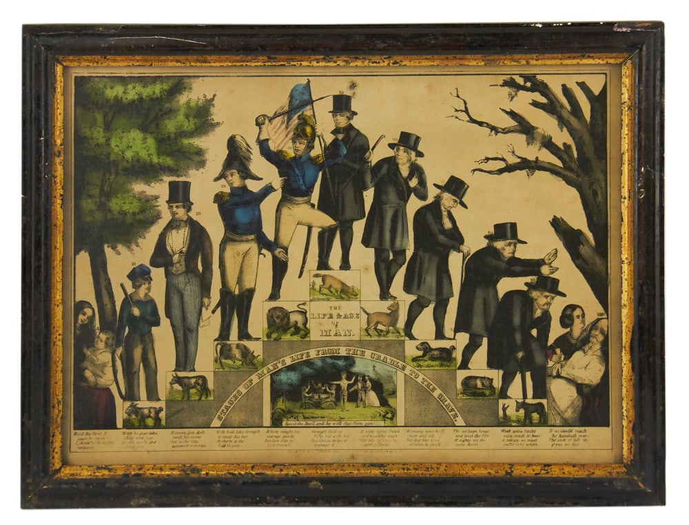 Currier and Ives, 19thC, The Life and Age of Man (1 of 9)