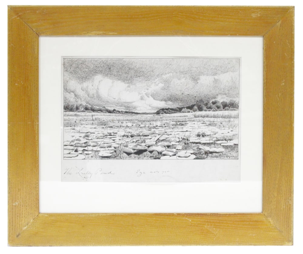 Charles Henry Eaton, Lily Pond, Drawing (1 of 5)