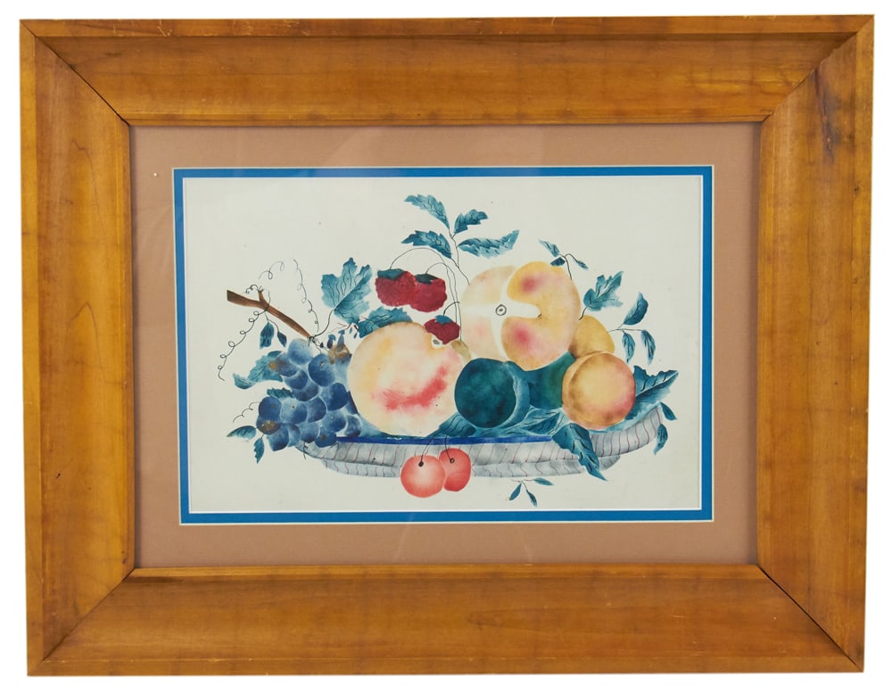 Folk Art Theorem, Still Life of Fruit in Bowl, C1870 (1 of 8)