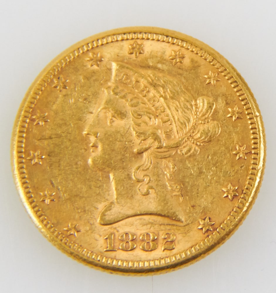 US 1882 10-Dollar Gold Coin (1 of 5)