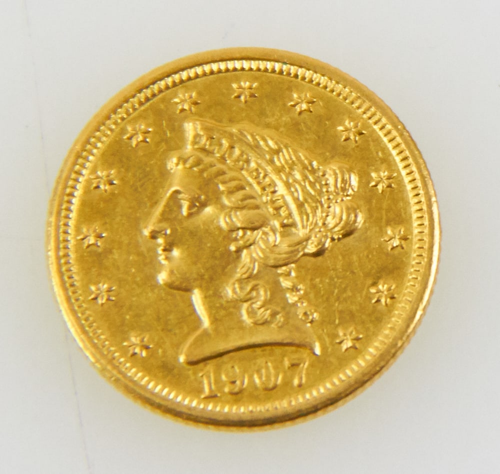 US 1907 2.5-Dollar Gold Coin (1 of 4)