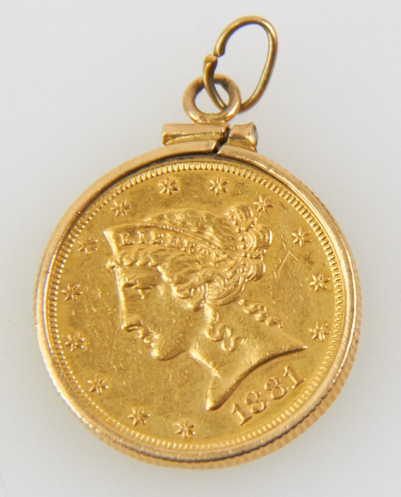 US 1881 5-Dollar Gold Coin (1 of 5)