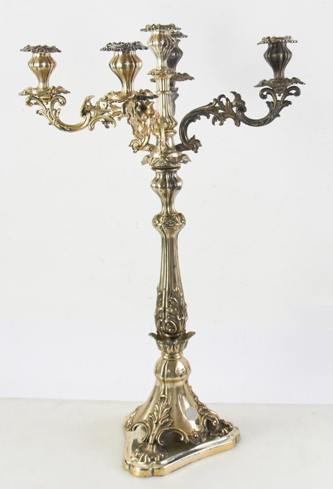 Ornate Silverplate 5-light Candelabrum (1 of 6)