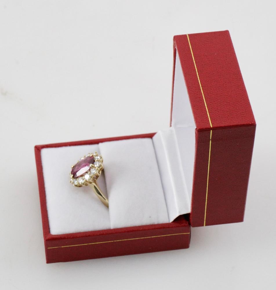 14k Yellow Gold, Ruby and Diamond Ring - 6