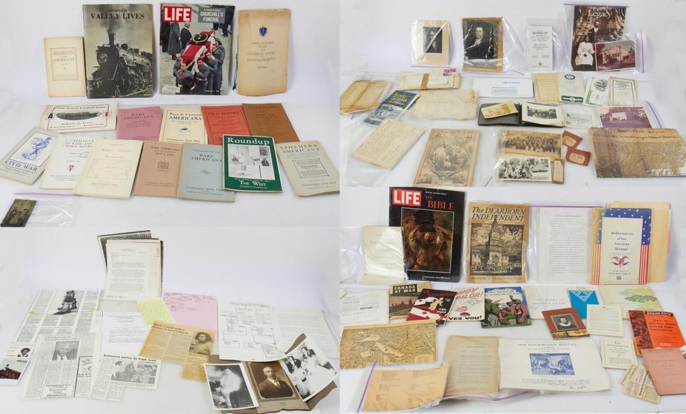 19thC Letters, Pamphlet, Programs, Railroad Manuals: 19th century letters, hand-written, pamphlet, programs, etc., railroad manuals. Provenance: Clinton Township, Michigan collection.