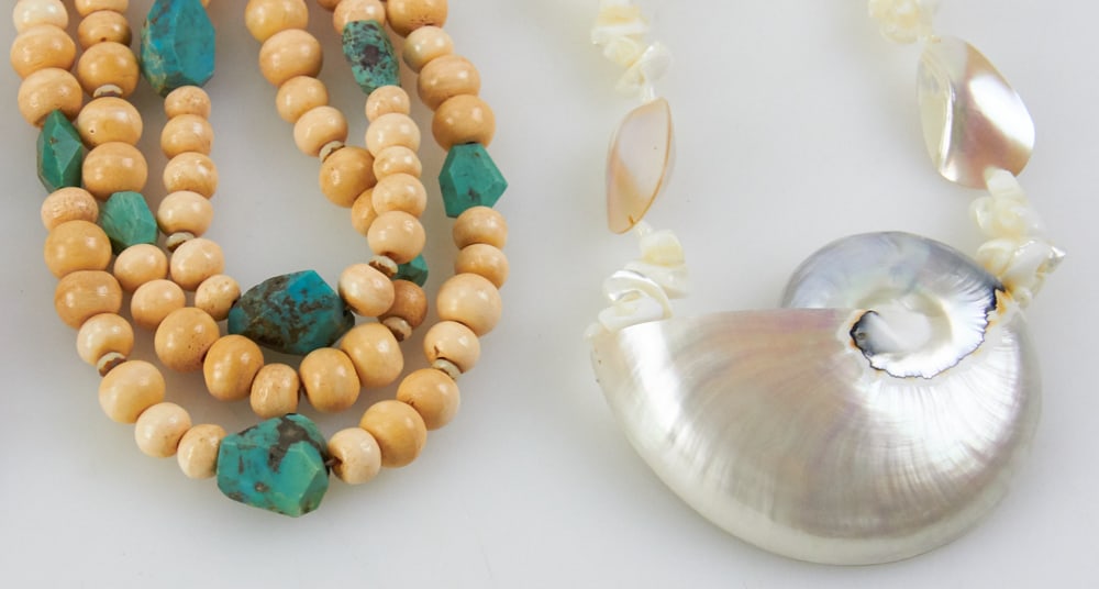 Assorted Necklaces, Turquoise, Amber, Rose Quartz, etc. - 7