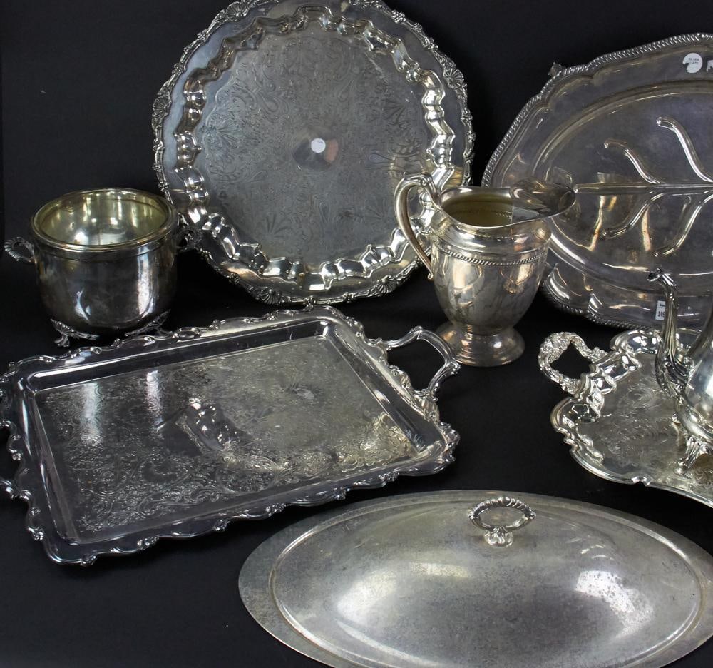 Large Collection Silverplate Hollow Ware - 2