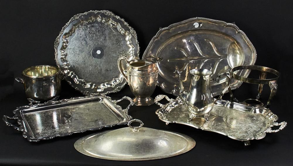 Large Collection Silverplate Hollow Ware - 3