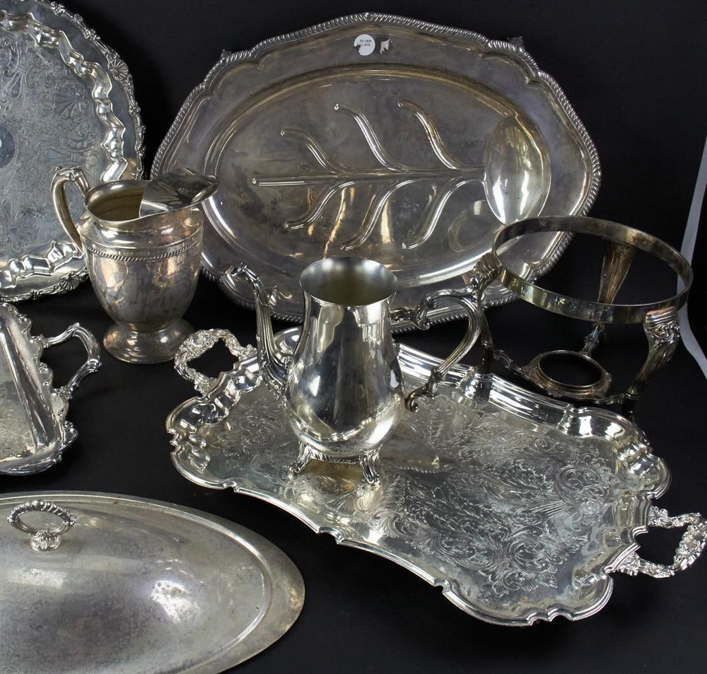 Large Collection Silverplate Hollow Ware - 7