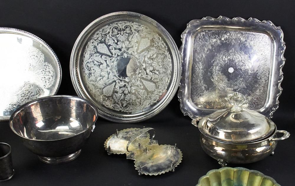 Large Silverplate Lot - 10