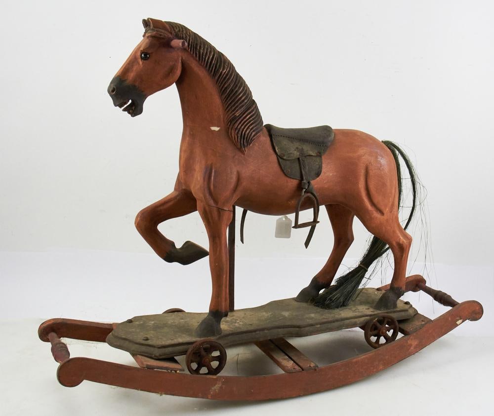 Vintage Plaster Child's Rocking/Rolling Horse (1 of 20)