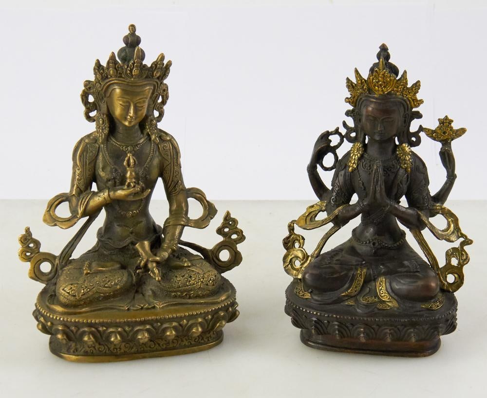 Chinese Sitting Bronze Buddhas (1 of 5)
